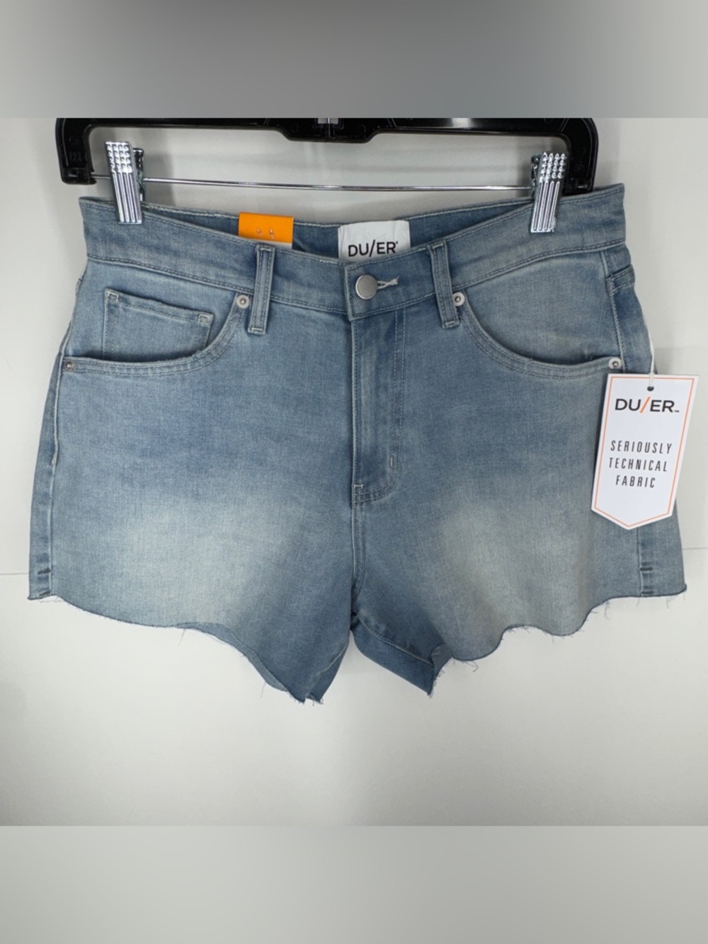 NWT DU/ER High Rise Denim Short in Light Bleach